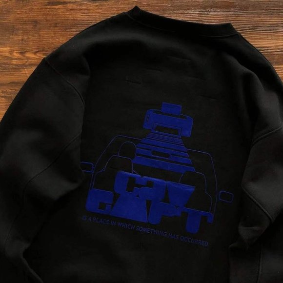 Cavermpt Black Long Sleeve Hoodie Hoodie Car Model Print - Picture 9 of 16